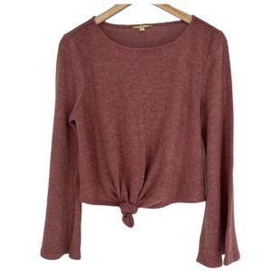 Gianni Bini Thin‎ Knit Tie Knot Sweater Flare Sleeves